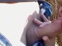 Enjoying the outdoors whilst fucking and engulfing in this public amateur video. You can see that the smell of freshly cut grass makes this wench horny as she sucks his cock hardcore and receives fucked in the open field.