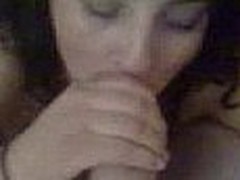 This video begins off with a beautiful Latina woman sucking her man hard. He then pulls from her mouth and begins to jack-off whilst she licks his balls. In the end he cums and she proceeds to take up with the tongue up and gulp his cum.