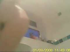 Isn't it a great idea to place a hidden cam in your bathroom and spy on your sexy girlfriend? This hot homemade voyeur vid is really worth watching!